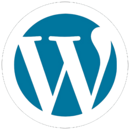 WordPress logo in a circular design, representing the popular content management system used for building websites and blogs. Ideal for articles about website development and blogging tips.