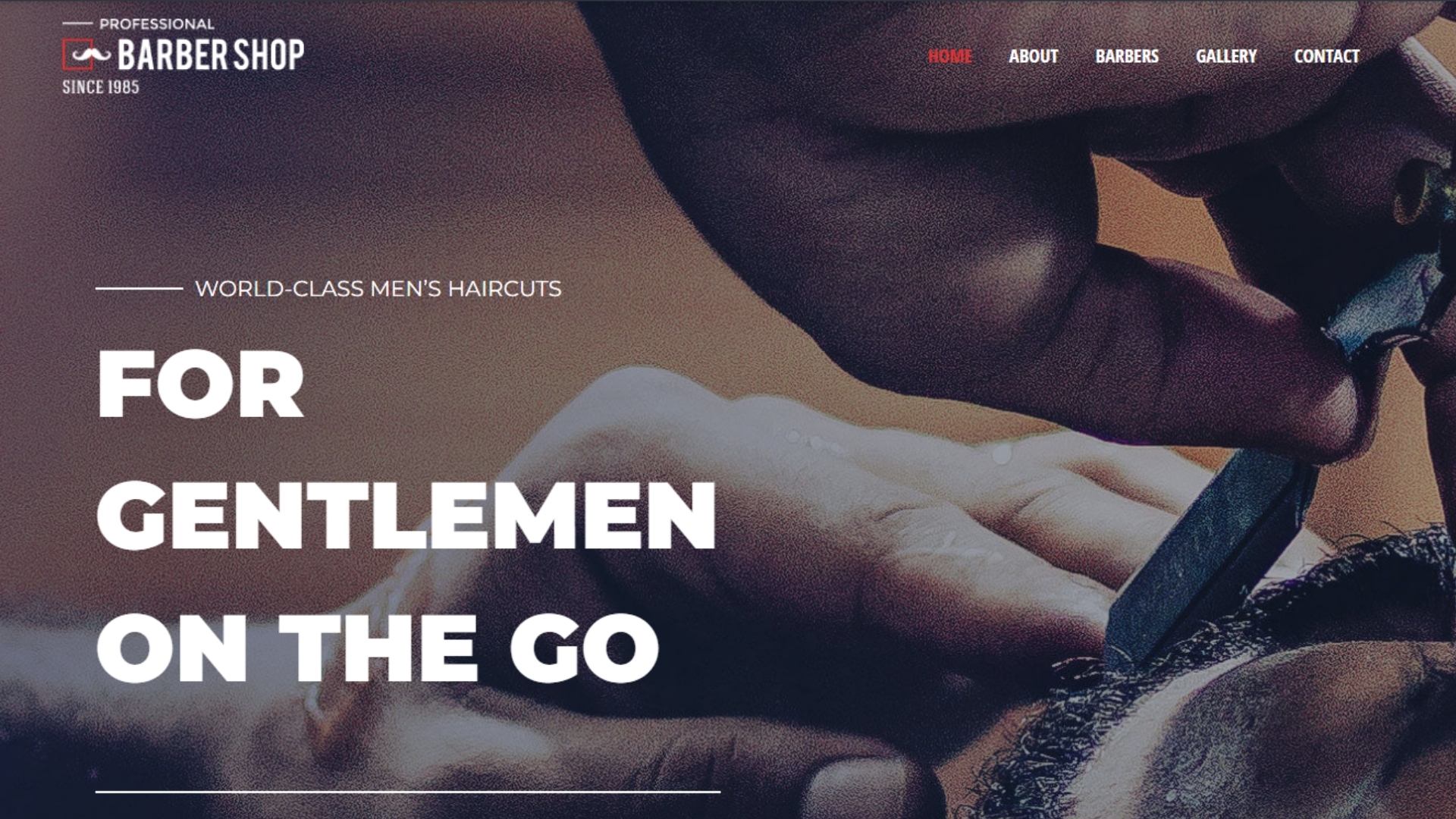 Close-up of a barber's hands expertly giving a haircut with a straight razor, showcasing the skill and precision of professional barbers at a men's barbershop, ideal for gentlemen looking for world-class grooming services.
