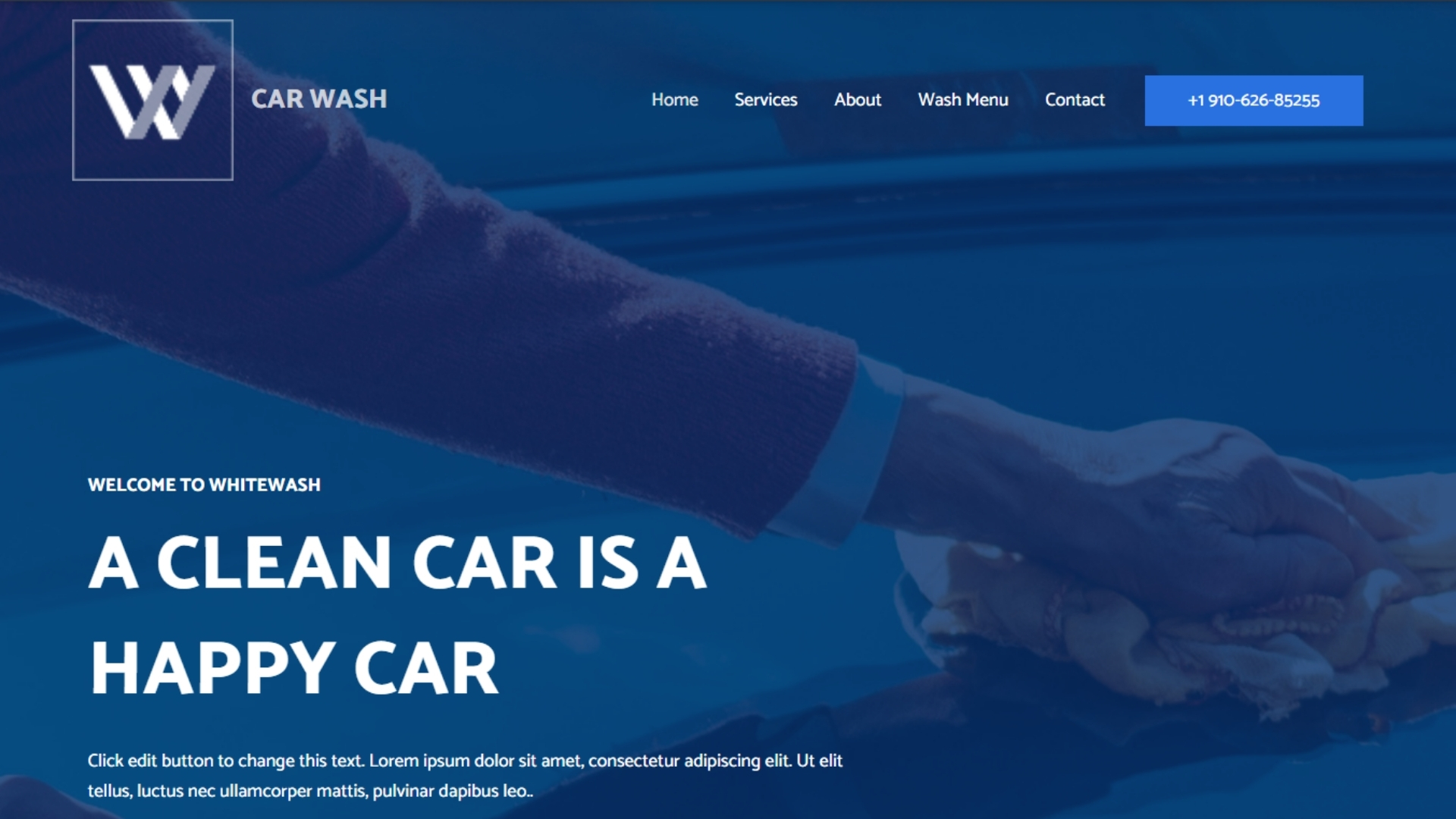 Close-up of a person washing a car at Whitewash Car Wash, emphasizing the importance of maintaining a clean vehicle for a happy driving experience.