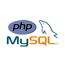 Logo featuring PHP and MySQL, two essential technologies for web development, illustrating their integration for dynamic database-driven applications.